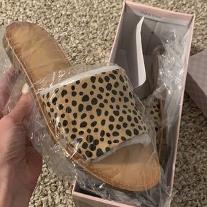 Dottie Couture Boutique leopard sandals NWT